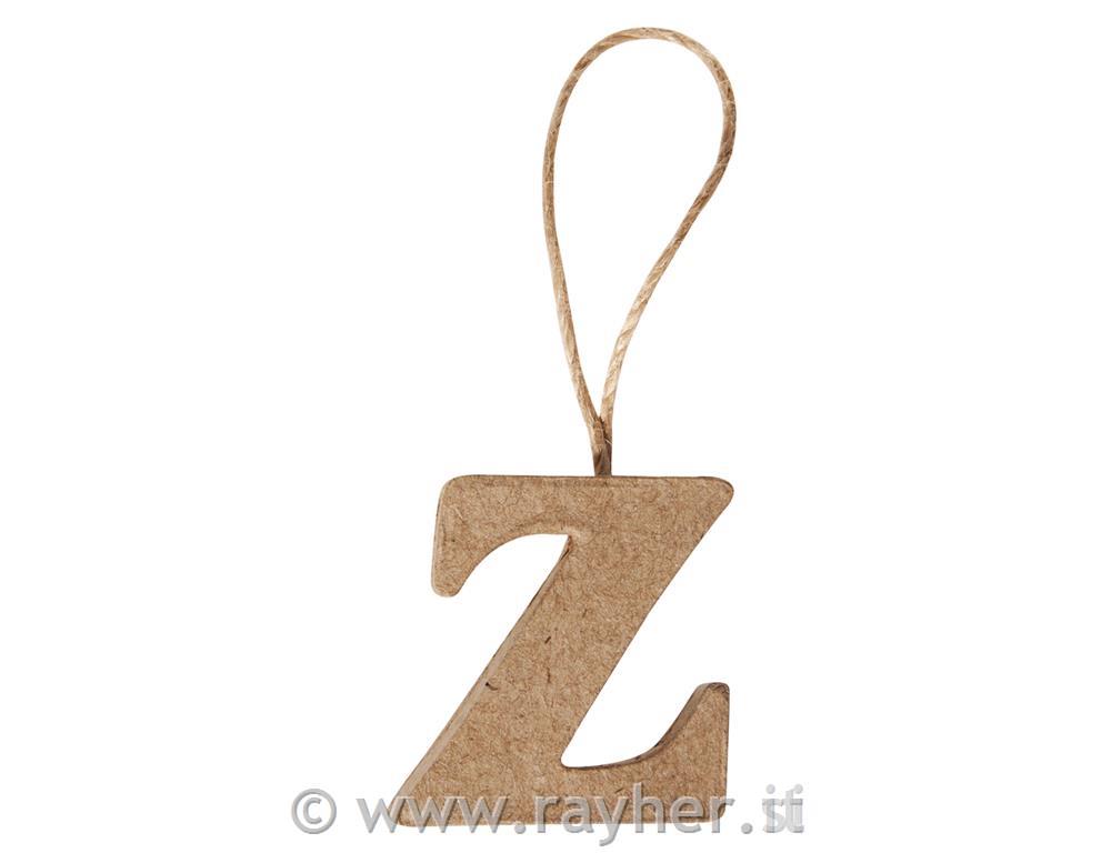 Papier-mâché "Z" FSC Recycled 100%4x3.5x1cm, with Hanger