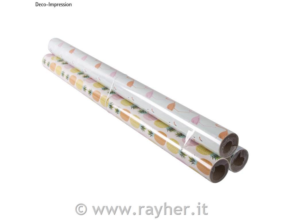 Set rotoli carta regalo Tropical, 70x200
