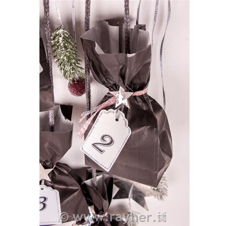 Papirnata vrečke, 10x24x6cm, 80g, 25 kosov, črne