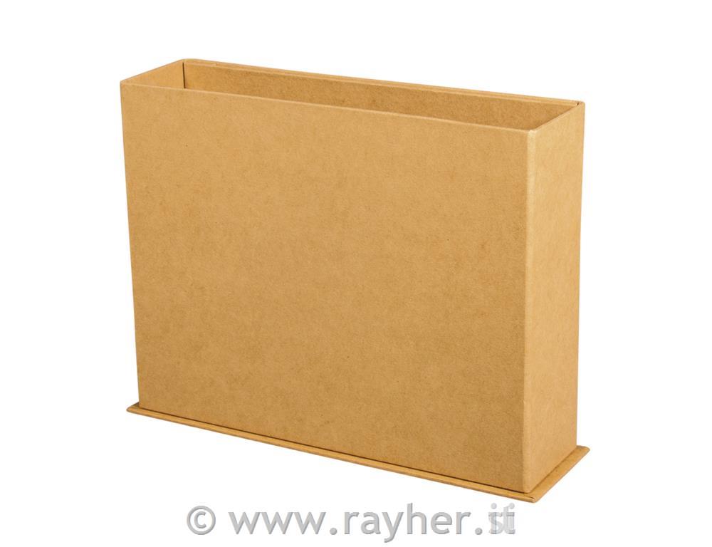 Box cartap. con cornice foto, FSC, kraft, 19,5x5,5x15cm, p.foto 9x13cm