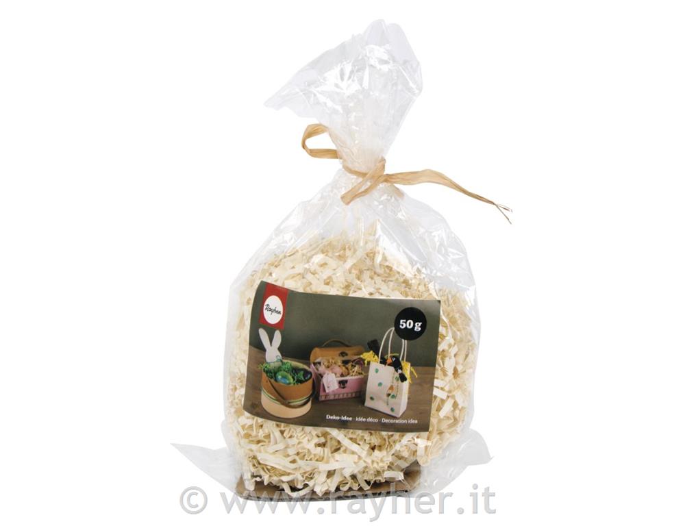 Erba decorativa carta, avorio, busta 50g