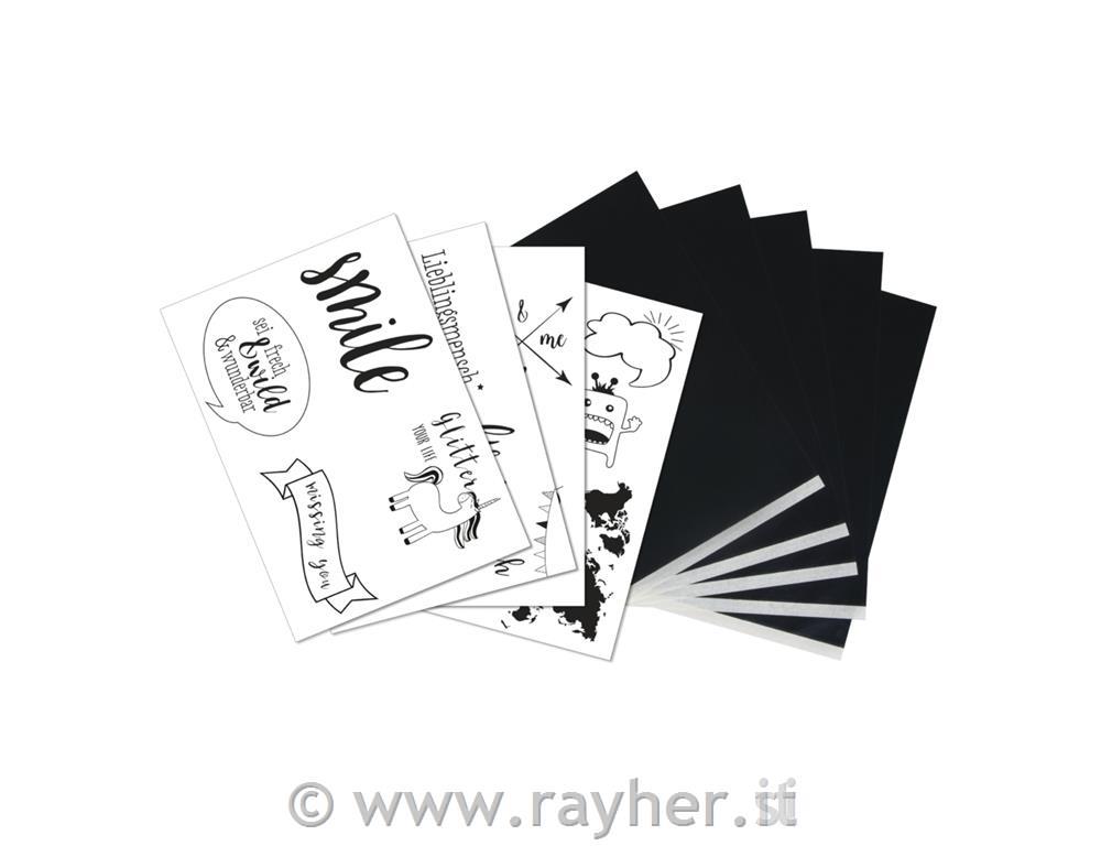 Carta trasferibile c.modelli "Statements, 5xA4 carta trasferibile+modelli, bus.b