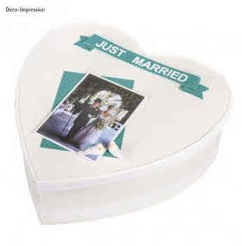 Srce iz papirne mase, 30cm o, belo, 10cm