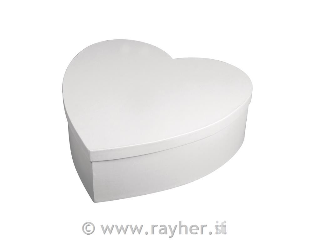 Srce iz papirne mase, 30cm o, belo, 10cm