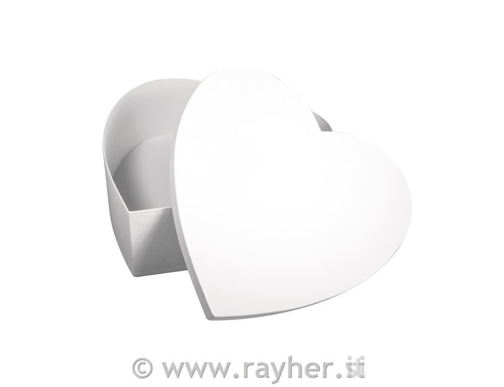 Srce iz papirne mase, 30cm o, belo, 10cm