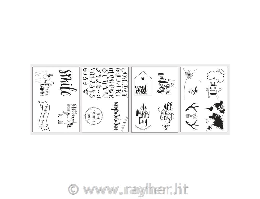 Carta trasferibile con modelli "Smile",5xA4 carta trasferibile+modello, bus.bli