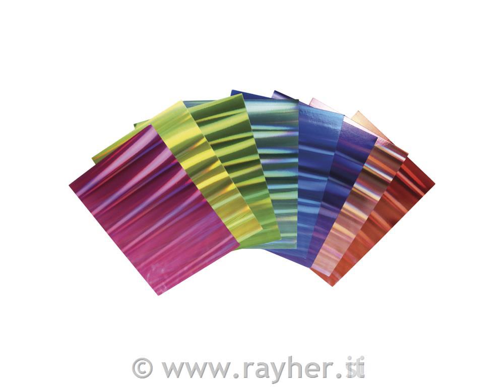 Holographic crush paper, A4coloured