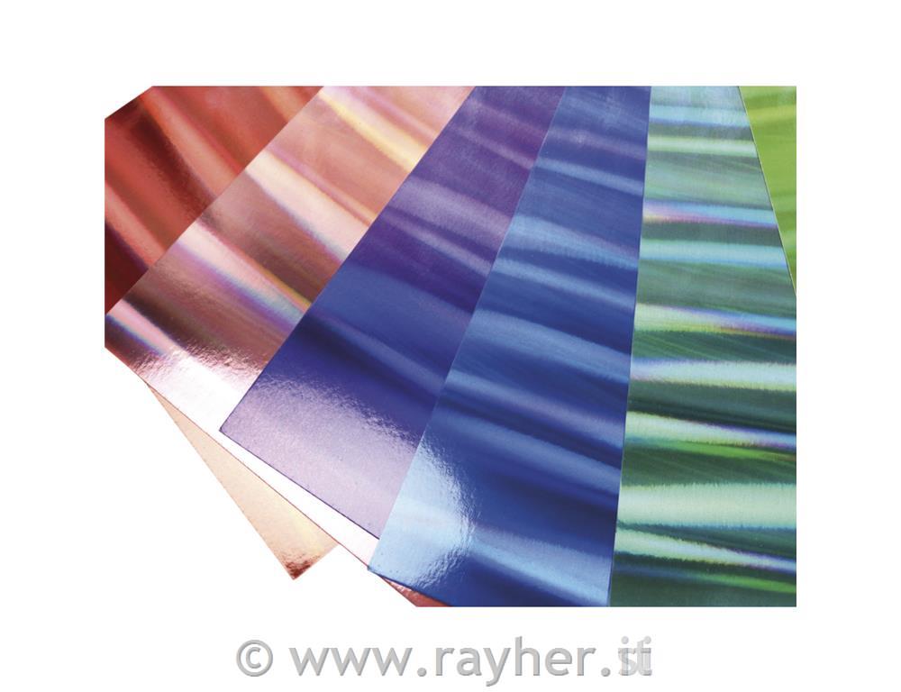 Holographic crush paper, A4coloured