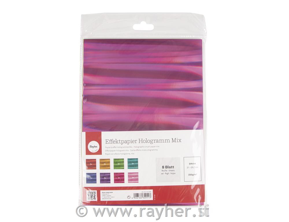 Holographic crush paper, A4coloured