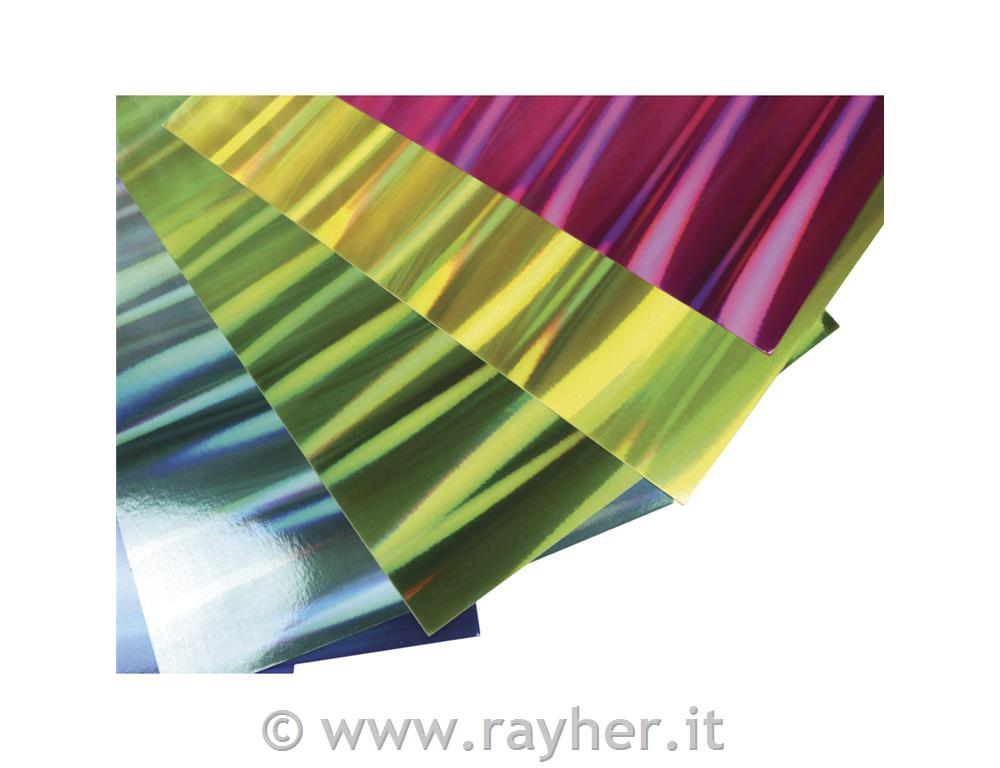 Holographic crush paper, A4coloured