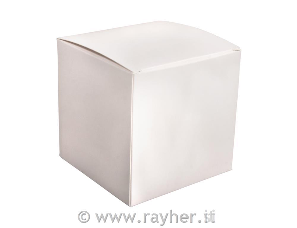 Scatola pieghevole, bianco, 10x10x10cm,set 6pz