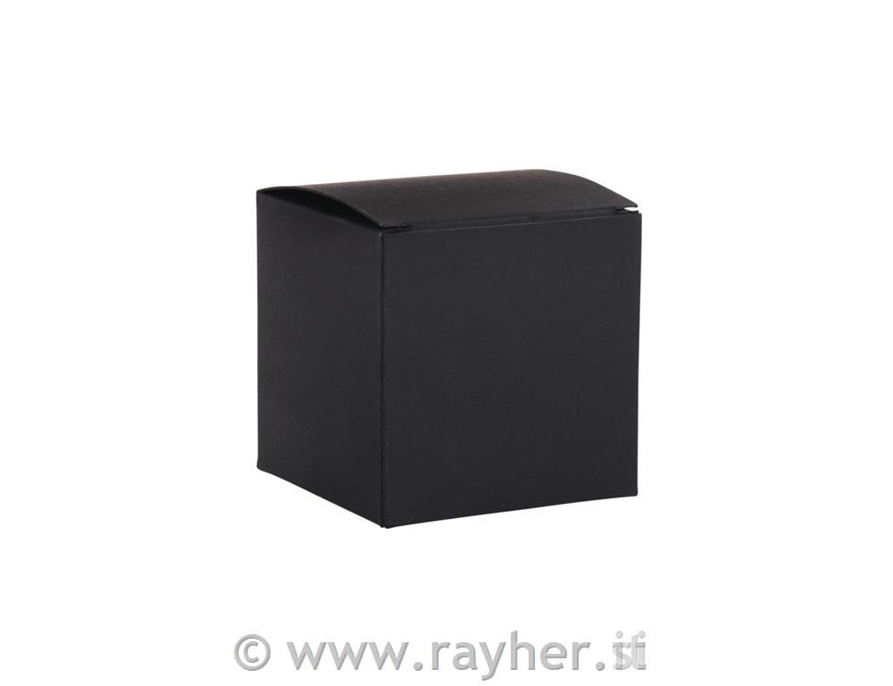 Škatle papirnate zložljive 7,5x7,5x7,5cm, 6 kos, črna