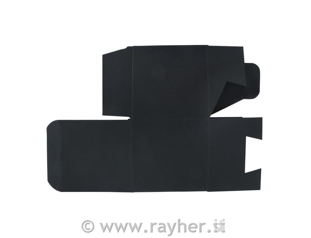 Škatle papirnate zložljive 7,5x7,5x7,5cm, 6 kos, črna