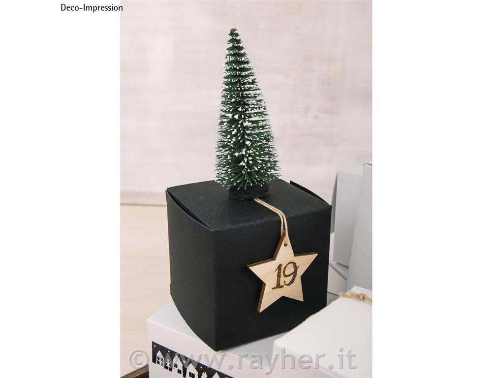 Škatle papirnate zložljive, 10x10x10 cm, 3 kosi, črna