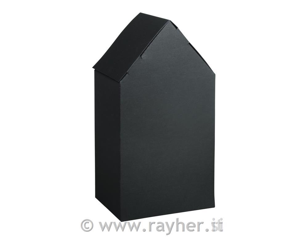 Škatle iz kartona, Hiške, črne, 10x7.5x20cm, set 3