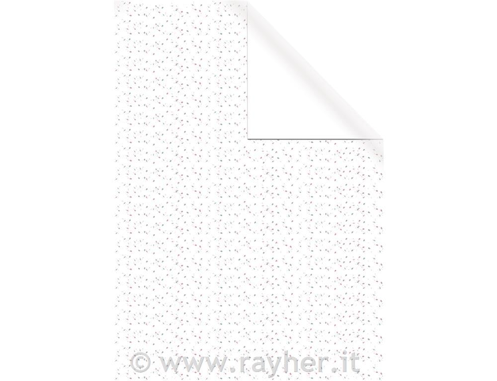 Ovijalni papir v roli Kraft, roza, lise, 70x200cm, 70g/m2