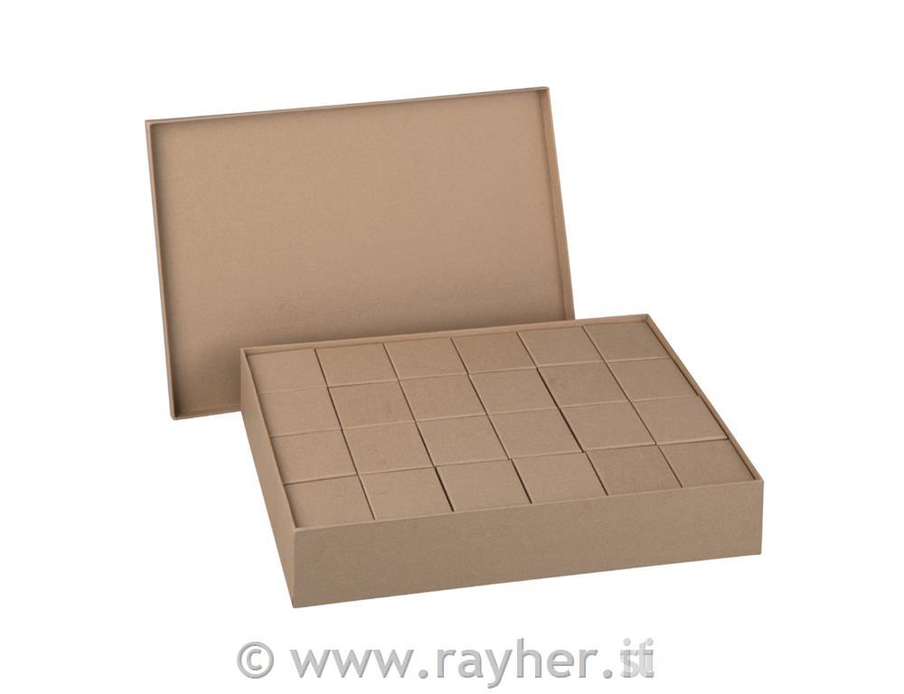 Scatole 6x6x6cm in scatola 26x38x7cm"calendario dell'avvento"