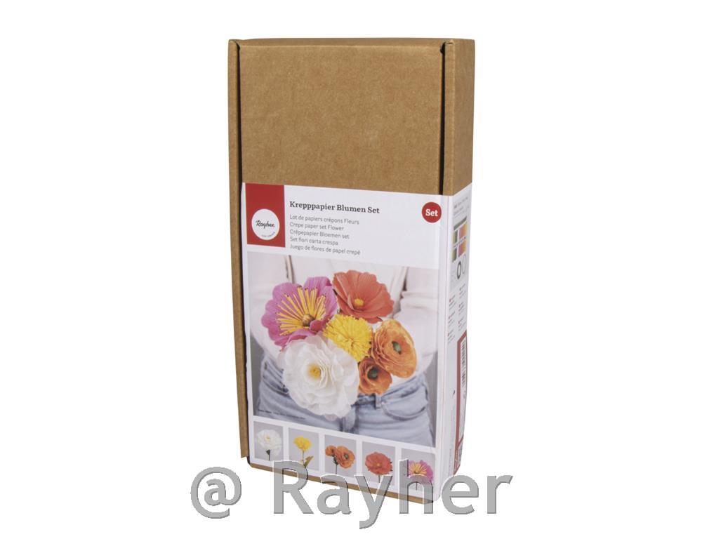 Set per creare fiori di carta crespaColori pastello, 105 g/m
