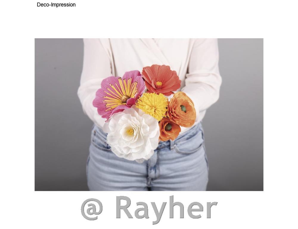 Set per creare fiori di carta crespaColori pastello, 105 g/m