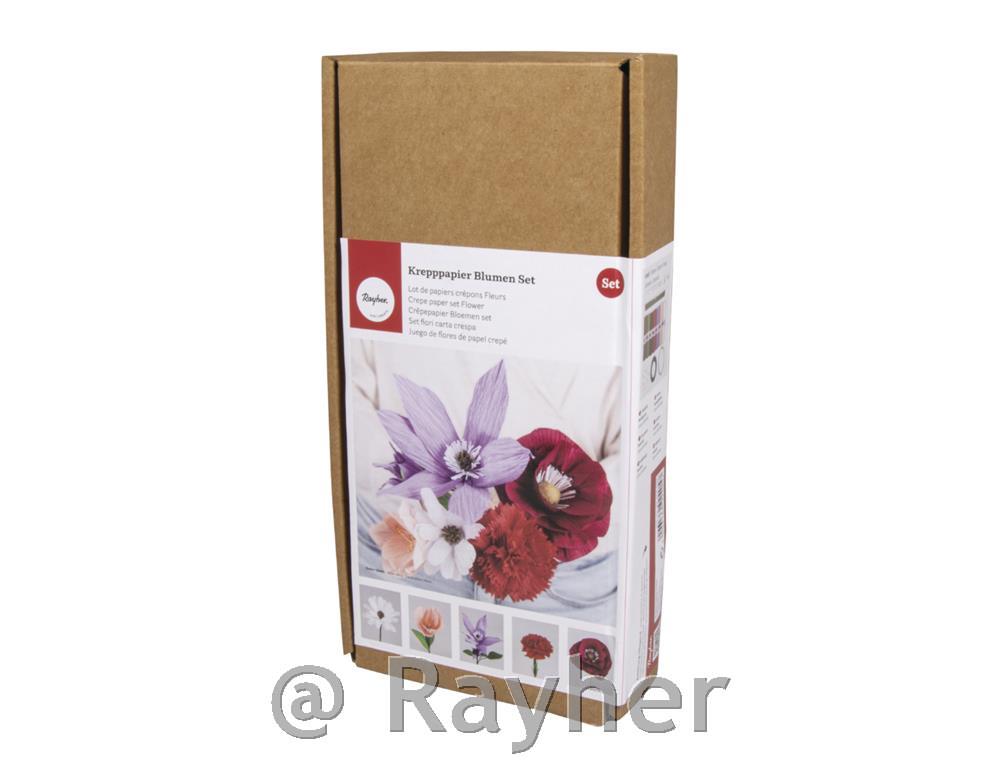 Set per creare fiori di carta crespaColori misti, 105 g/m