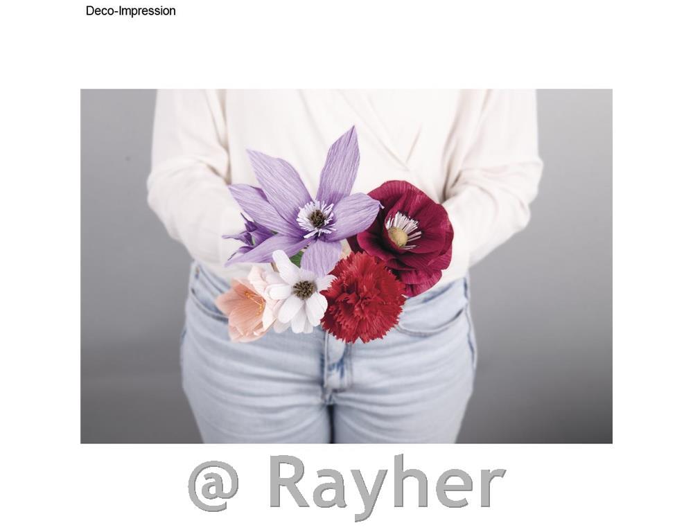 Set per creare fiori di carta crespaColori misti, 105 g/m