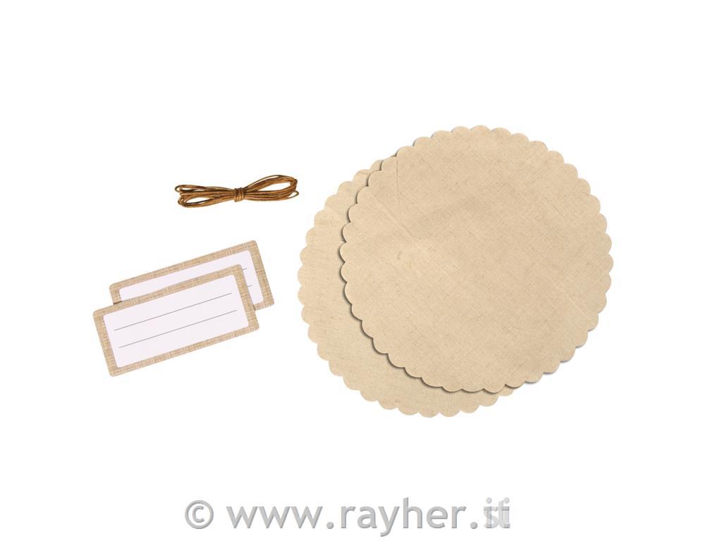 Deco set f jam jar, linen, tab-bag 1 set