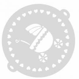 Cake Stencil "Baby", 26cm o, + Border, 2