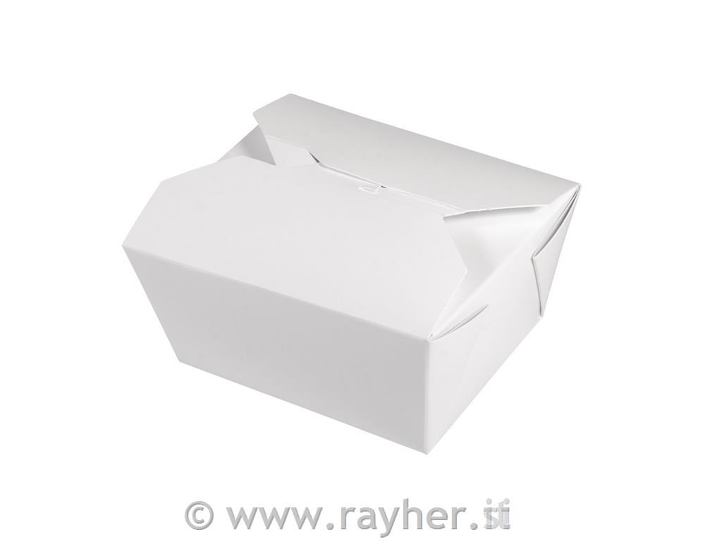 Box regalo, 600ml, bianco, 12x10,5cm, auso alimentare, set 4pz