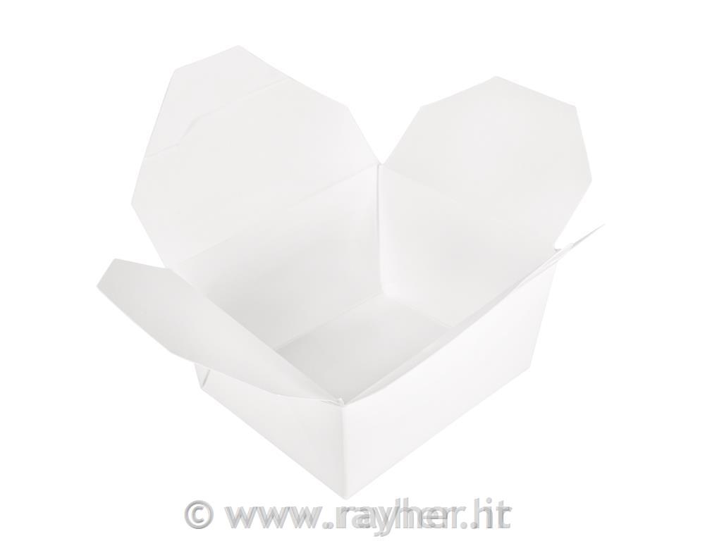 Box regalo, 600ml, bianco, 12x10,5cm, auso alimentare, set 4pz