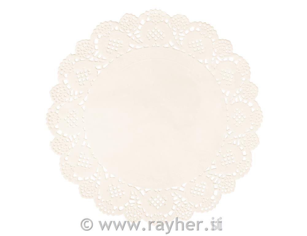 Papirnata čipka, krem, 21,5 cm, 15 kosov,