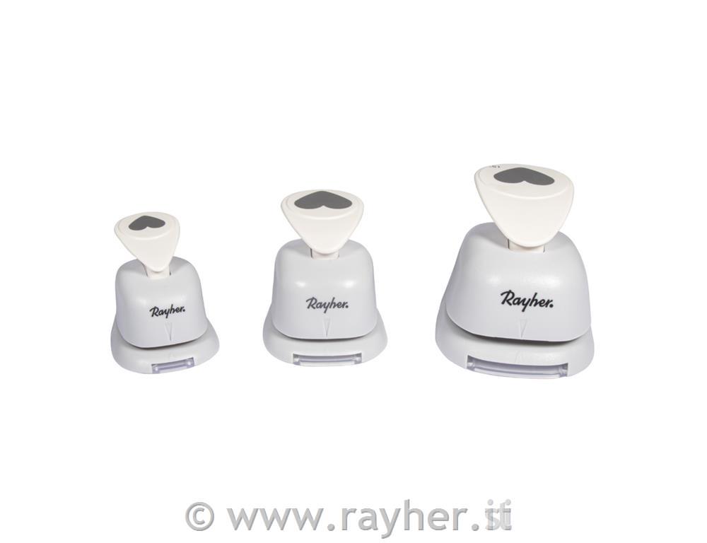 Set perforatori: cuori1,6cm+2,54cm+3,81cm, bus.blister 3pz