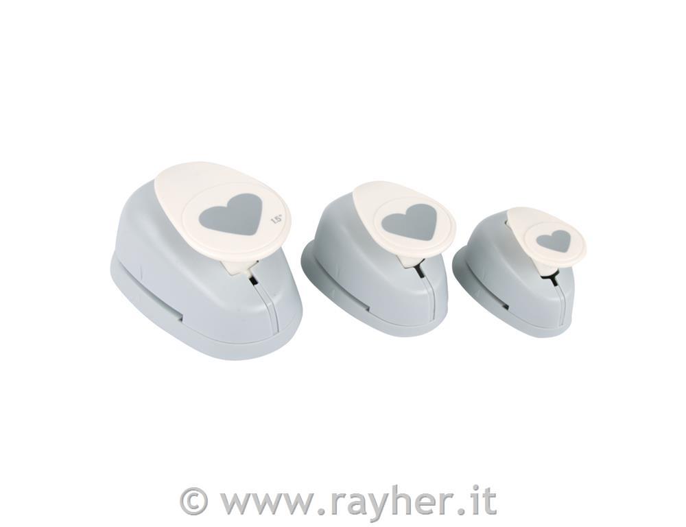 Set perforatori: cuori1,6cm+2,54cm+3,81cm, bus.blister 3pz