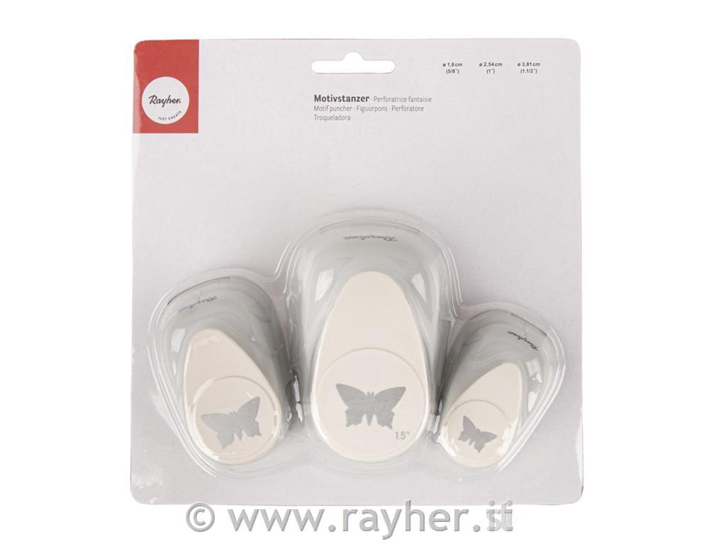 Motive puncher set: butterflies, 1,6cm+2