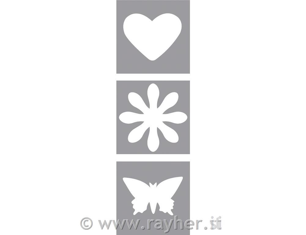 Motive puncher: Heart,flower,butterfly,
