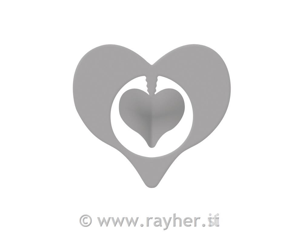 Luknjač embosirni silhueta, srce 4,2x3,9 cm