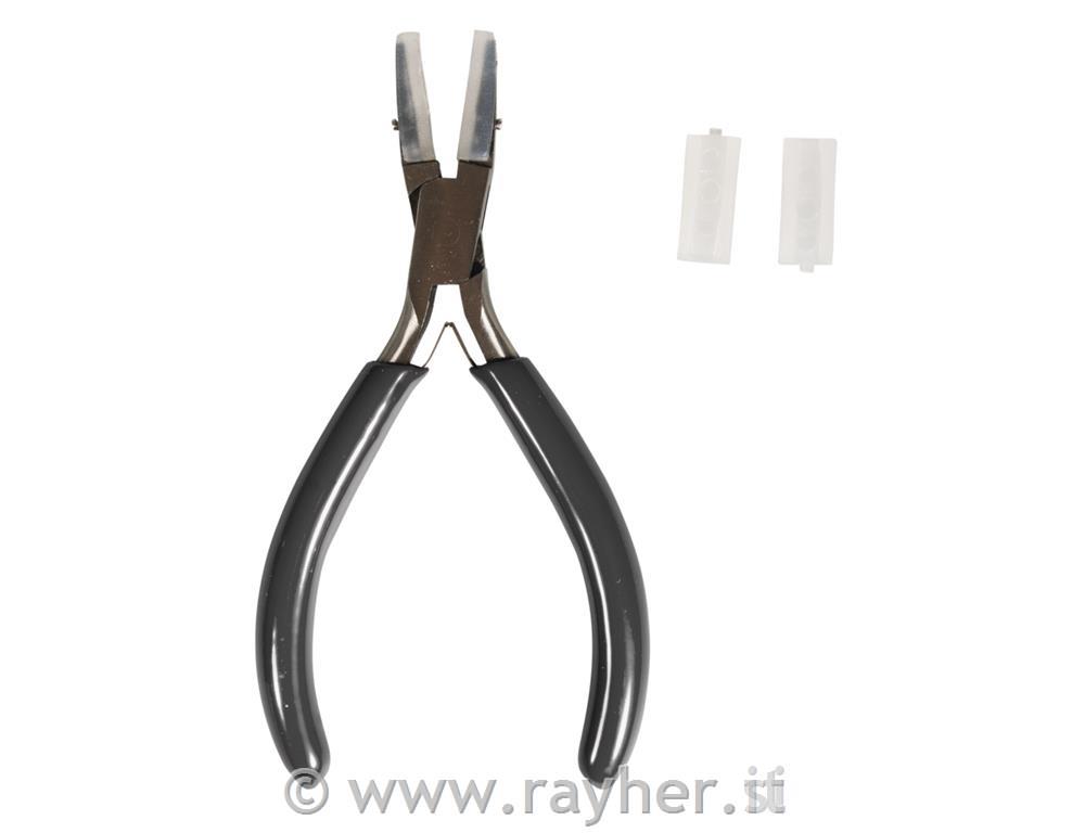 Pinza piatta p. bigiotteria c.ganasce di14cm, bus.blister 1pz