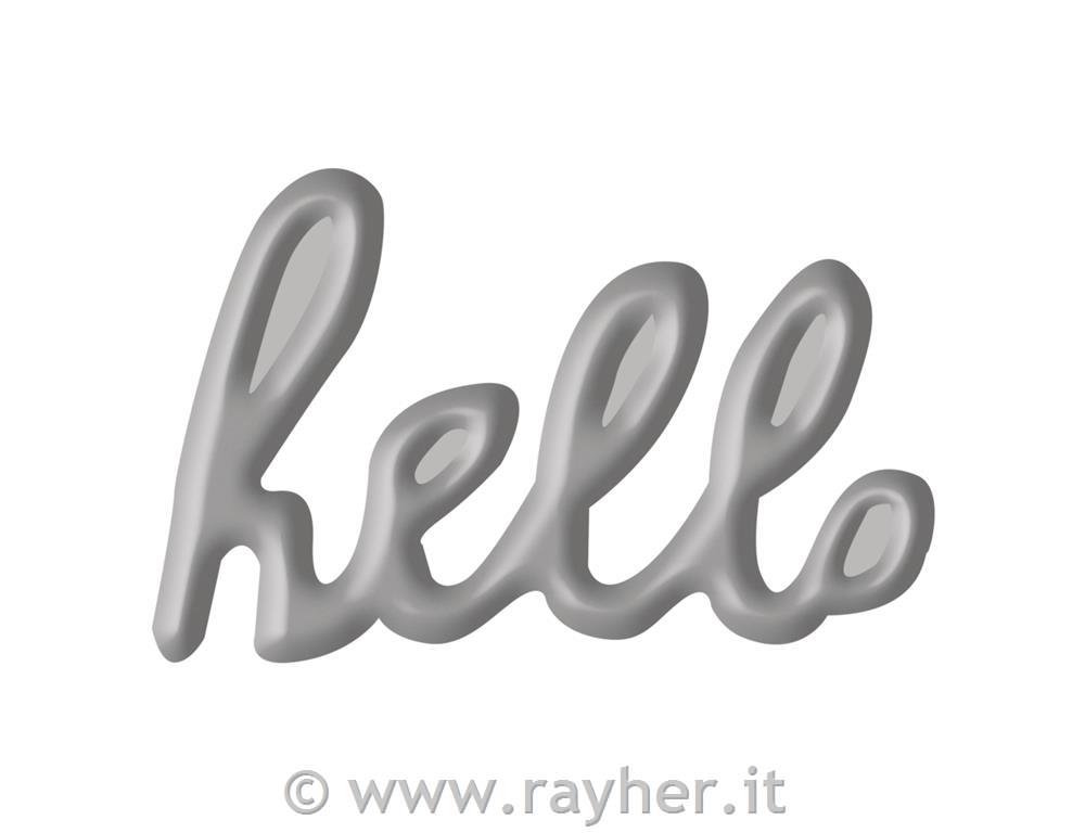 Embossing punch: Hello, 3.6x1.9cm, tab-blister 1pc