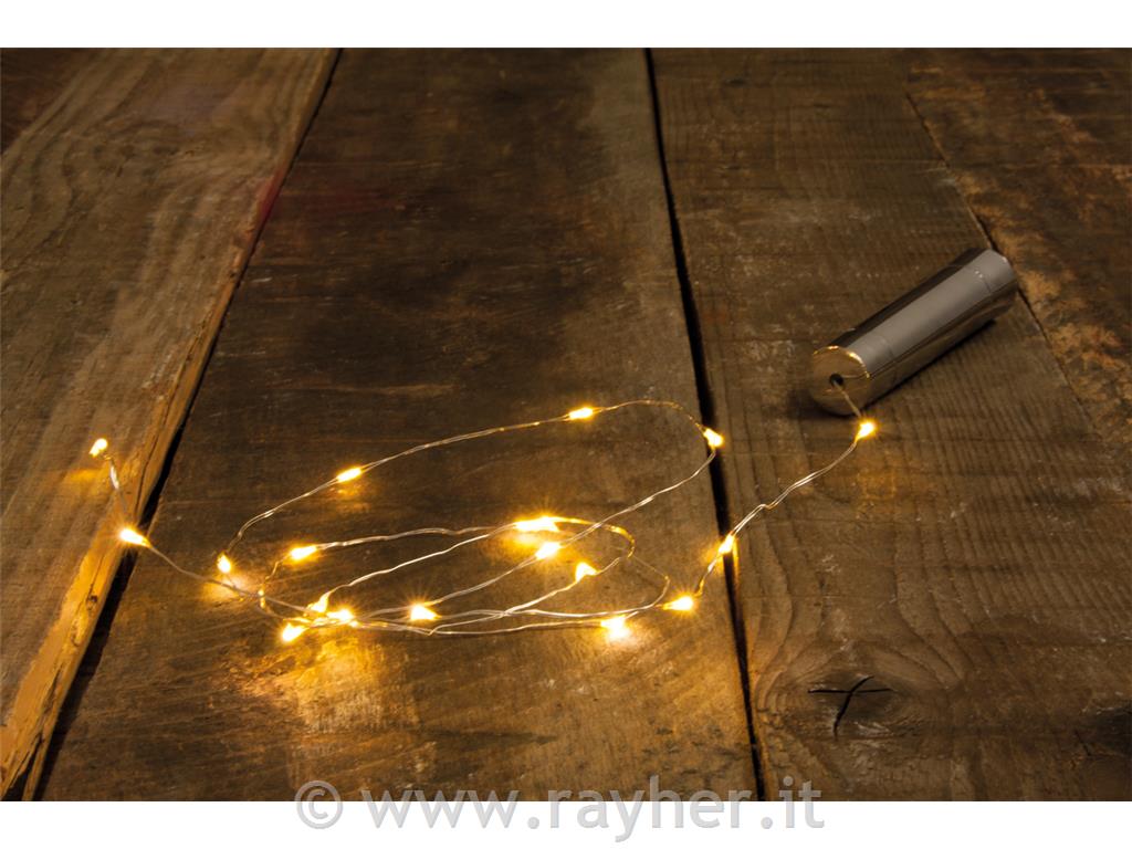 LED mini-catena di luci c. fil di ferro,106,8cm, 20 LED, box blister 1pz