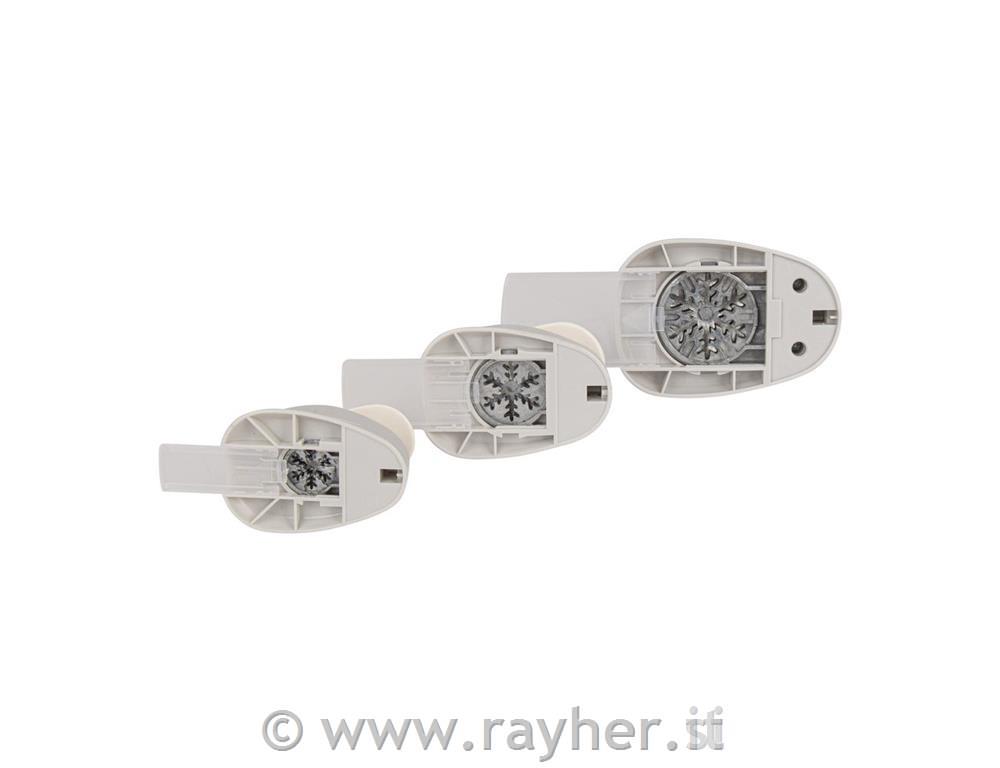 Motif-puncher set: Snowflake, 1.6cm+2.54cm3.81cm, tab-blister 3pcs
