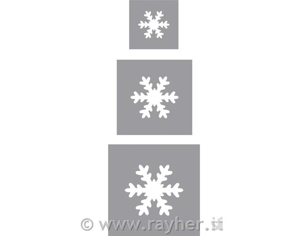 Motif-puncher set: Snowflake, 1.6cm+2.54cm3.81cm, tab-blister 3pcs
