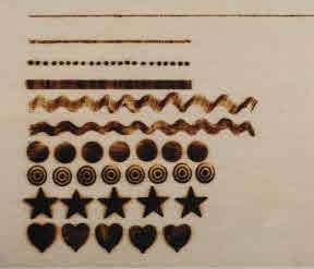 Punte per stantuffo pirografia, design vari, bus.blister 10pz