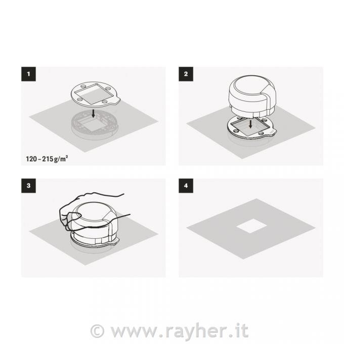 Luknjač magnetni Srce, 5.08cm , (2"x2")