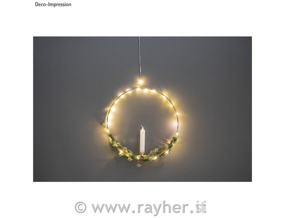 Mini LED lučke (20x) z žico, rum. svetloba, 130cm, na bater.