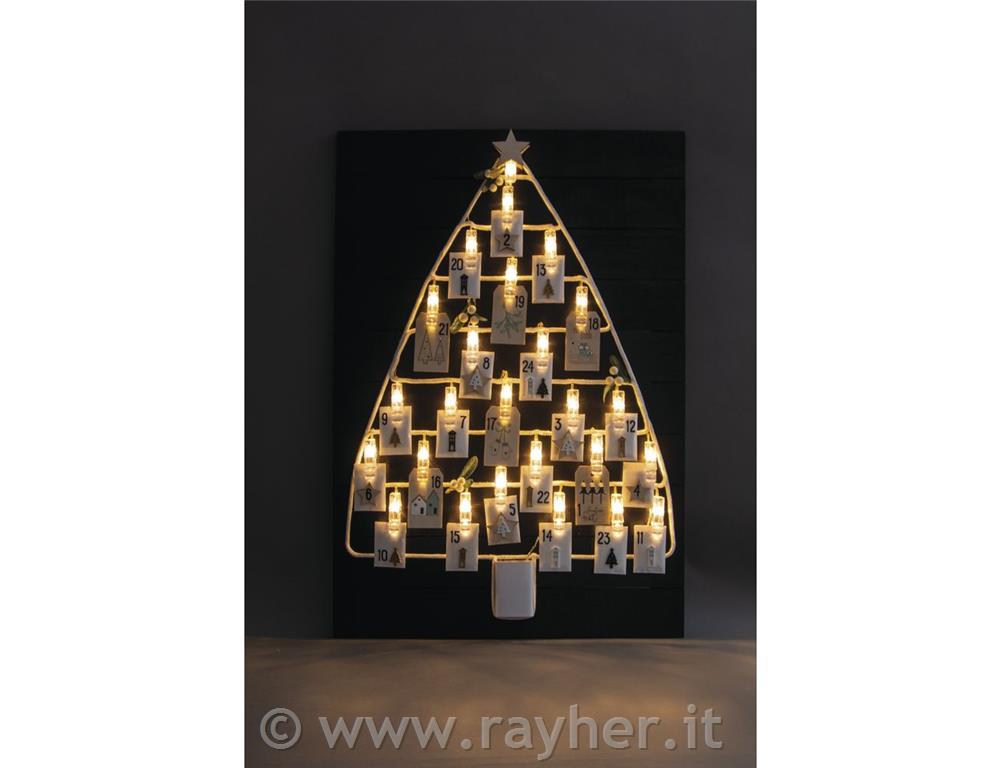 Lučke LED (25x) s ščipalkami, rum.svetloba, 390cm