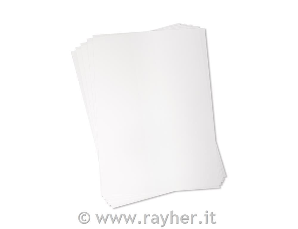 Pellicola restringente di plastica A4, bianco, da stampare, bus.blis. 5pz