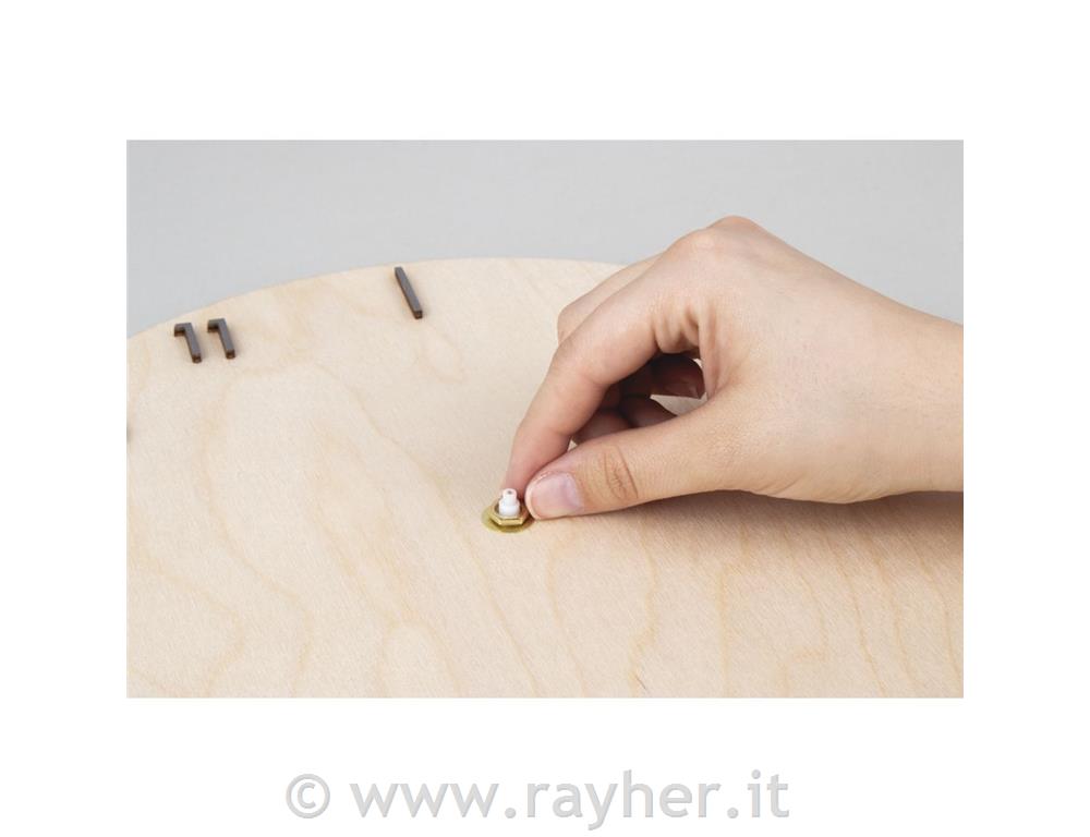 Tavola legno tonda, FSC Mix Credit, 25cm, naturale, foro 7,6mmo,spessore 6mm, b