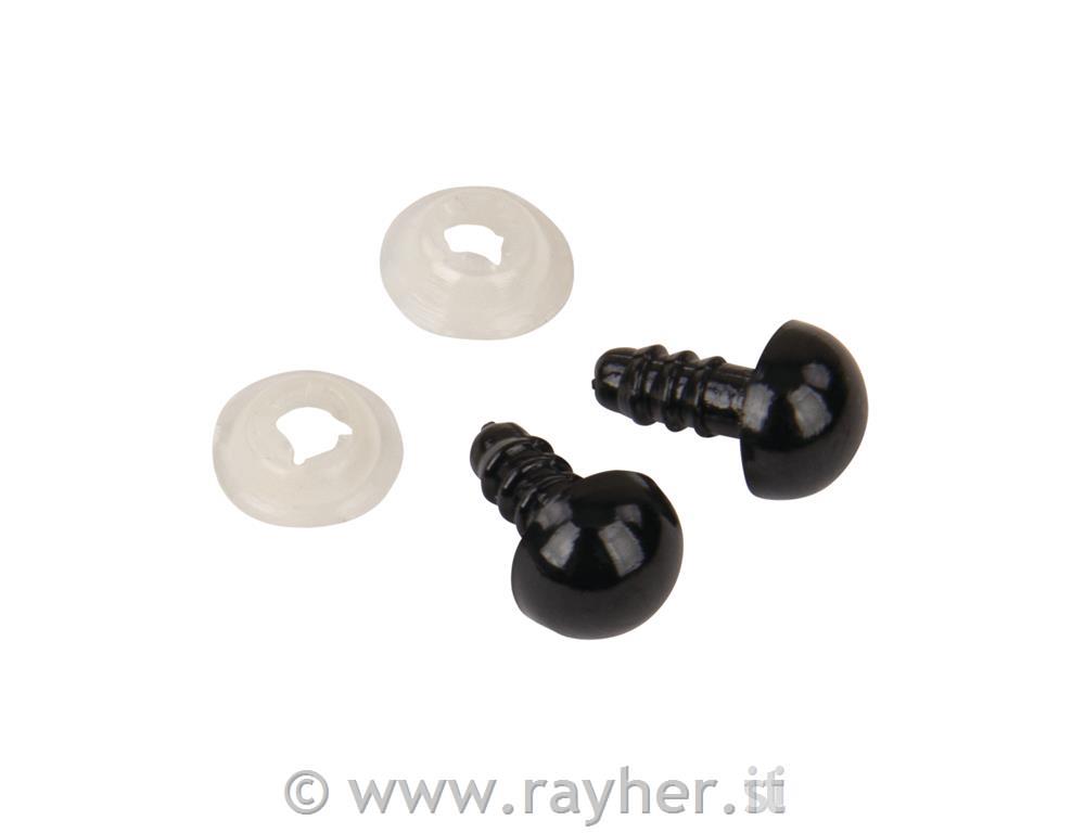 Occhi di plastica per animali da cucirebusta 10