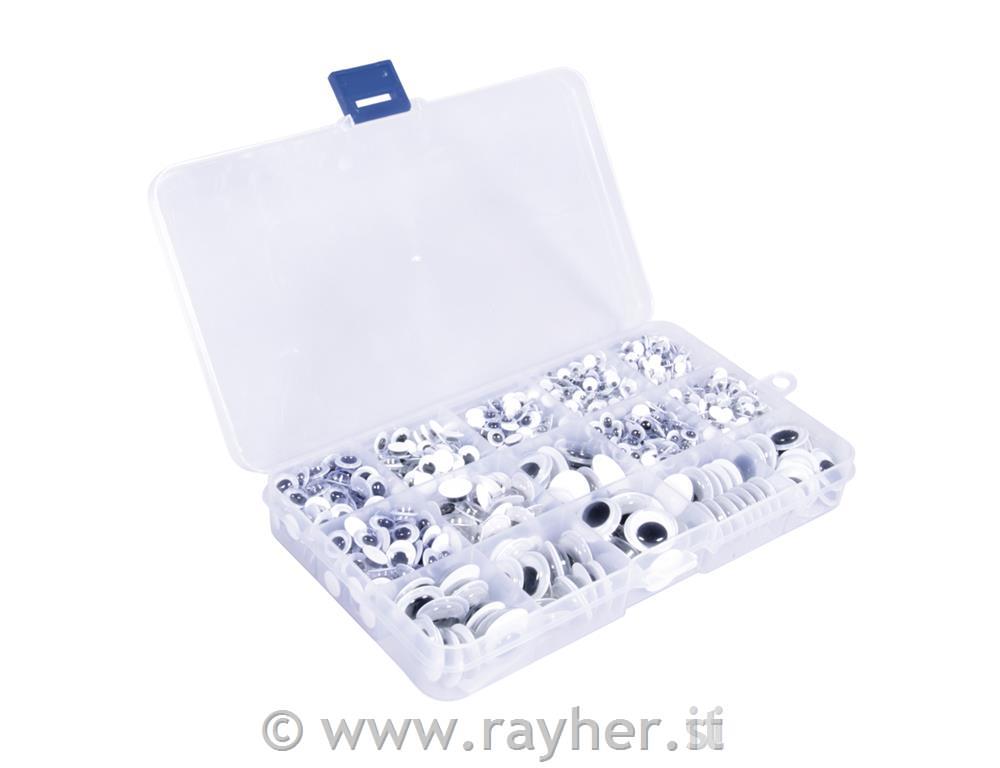 Occhi movibili plastica adesivi 1500 pc