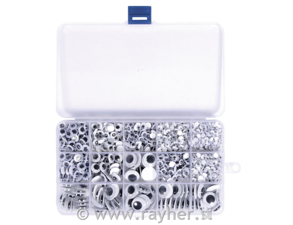 Occhi movibili plastica adesivi 1500 pc