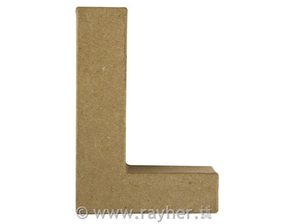 Lettera cartapesta "L" FSC Recycled 100%15x10,5x3cm